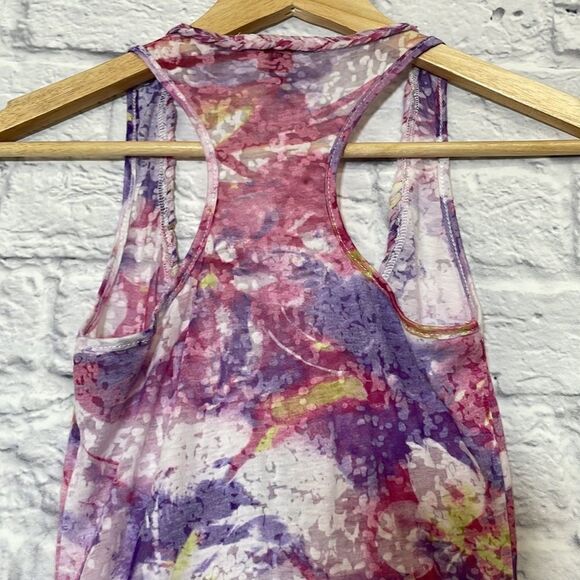 Urban Behavior Tie Dye Sheer Tank Braided Neckline Size Extra Small - Picture 7 of 11